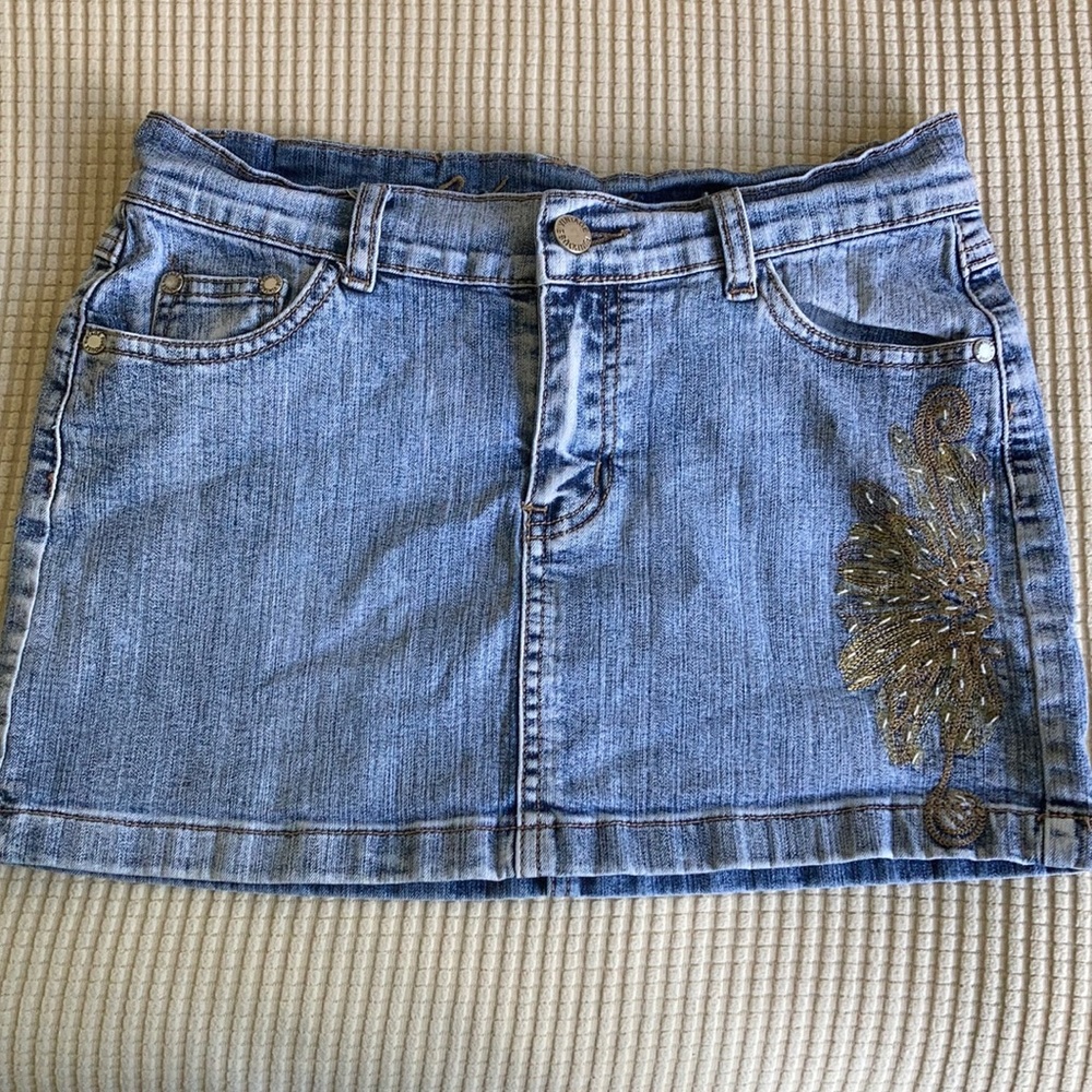 Vintage Funhouse Jean Skirt